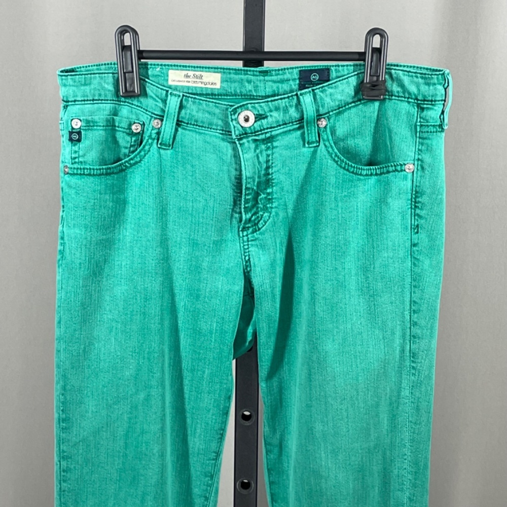 Adriano Goldschmied Jeans Womens 28 green denim skinny straight designer casual - Picture 2 of 10